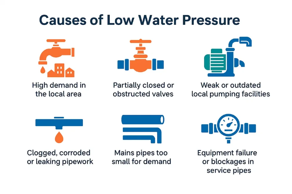 Causes of low water pressure