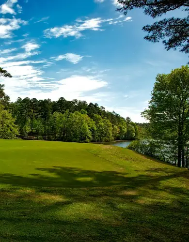 Golf Course with surface drainage
