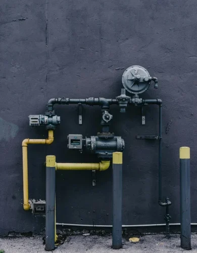External gas connection on a commercial property