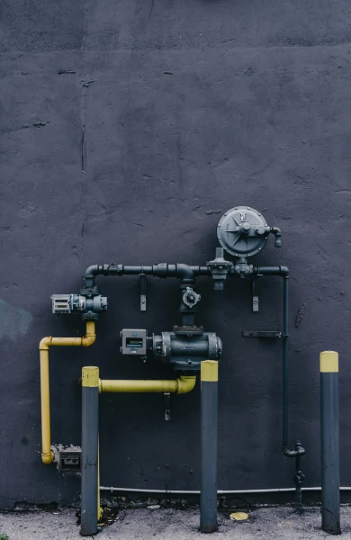 External gas connection on a commercial property